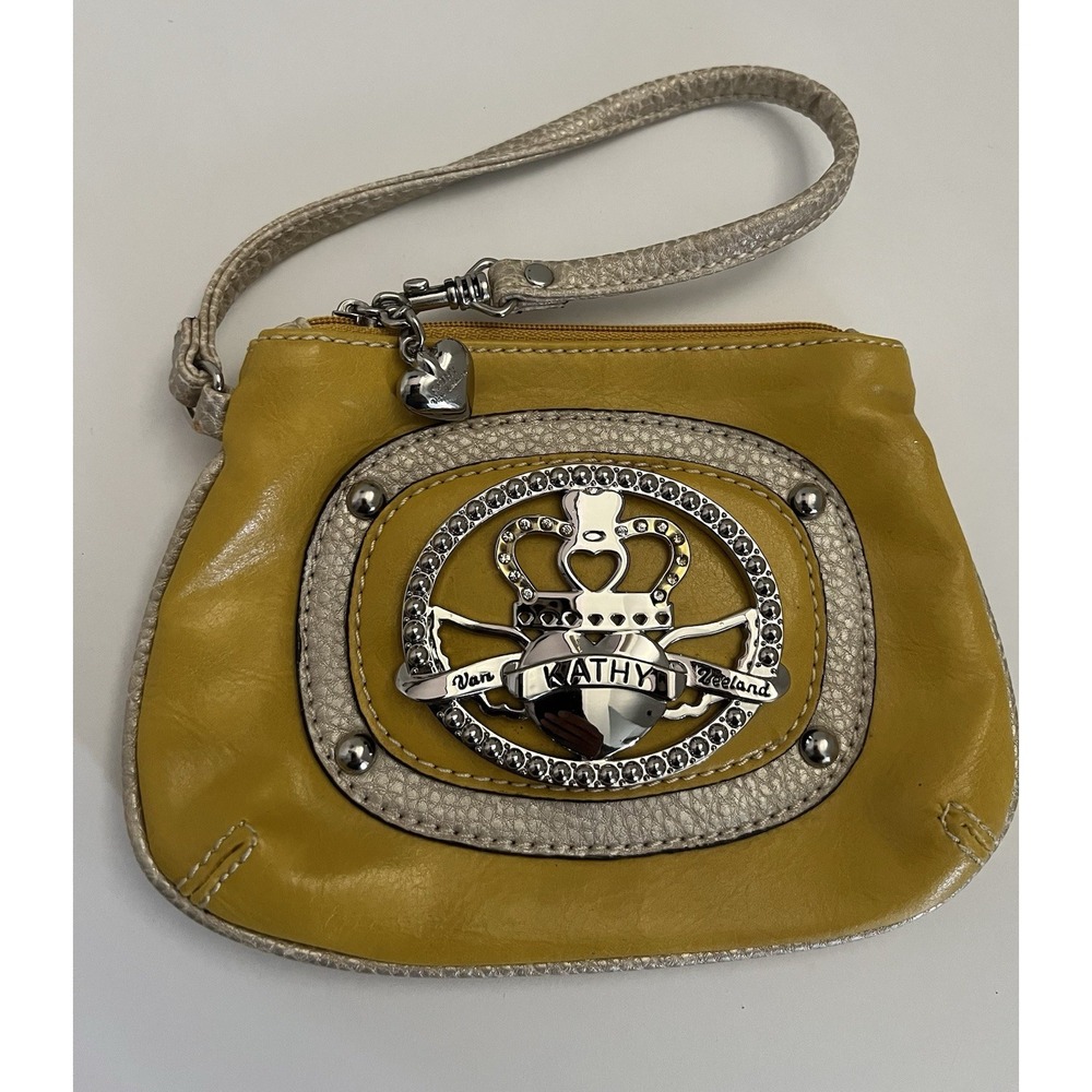Kathy Van Zeeland Wristlet Pop Culture Purse Crown ❤️ Charm Embellish Wristlet